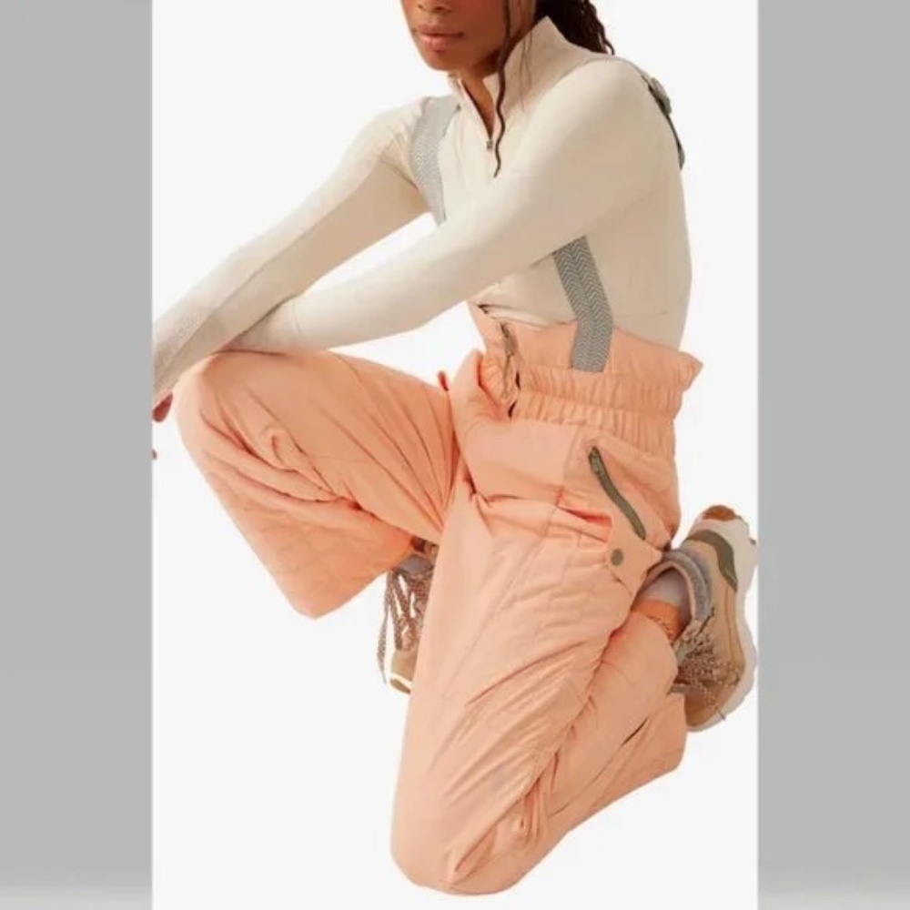 Free People Movement  Small All Prepped Ski Bib & Jacket set Winter melon - Picture 8 of 12